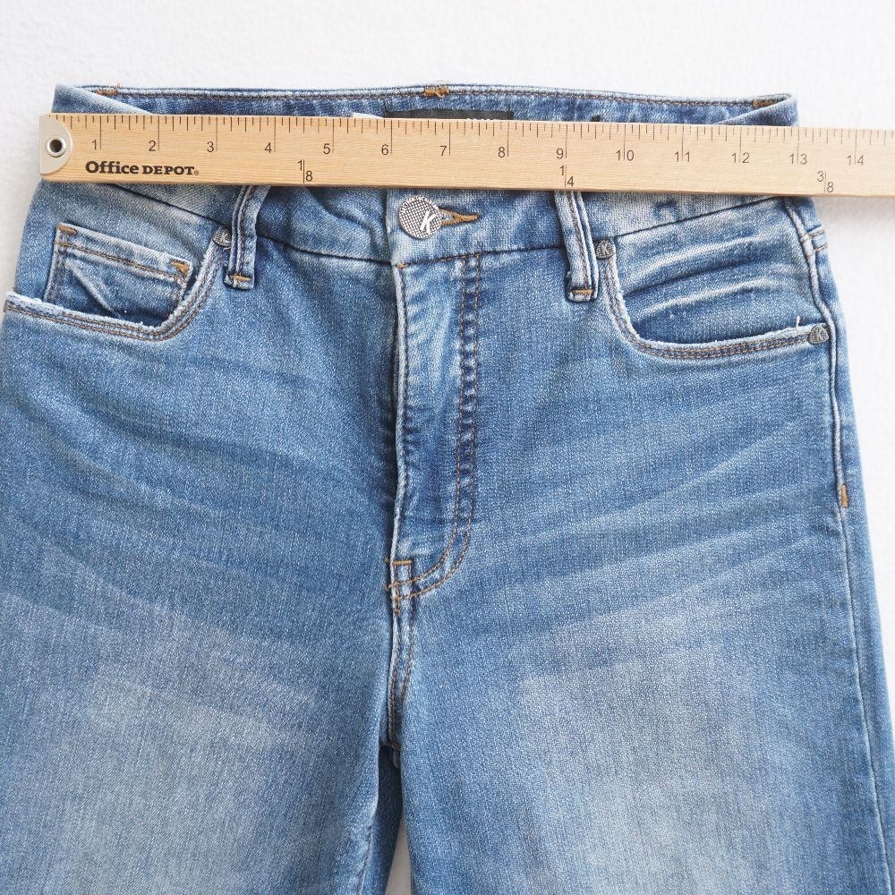 KUT From The Kloth Womens Meg Fab AB Wide Leg High Rise Jeans Size 10 Blue Denim - Picture 5 of 11